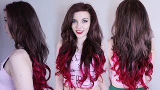 Haare BRAUN tönen mit DIRECTIONS  Dip Dye Braun Rot  Pink  TUTORIAL [upl. by Younger720]