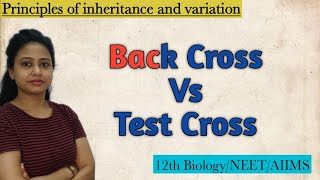 Back Cross Vs Test Cross  Genetics  Principles of Inheritance and Variation Class 12 BiologyNEET [upl. by Shaia]