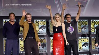 Marvel’s quotFantastic Fourquot appear for the first time on stage at ComicCon [upl. by Urdna7]