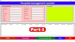 Part1  Hospital Management System Project in Python with MySql database  Tkinter 2022 [upl. by Laurens133]