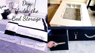 HOW TO MAKE UNIQUE STORAGE UNDER THE BED WITH SHELVES QUICK AND EASY ROOM LUXURY DECOR [upl. by Toille]