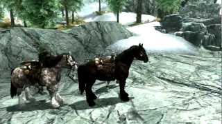 Skyrim Mod Sanctuary 31  Convienient Oblivious Spectral horses and Mounted Casting [upl. by Ginny]