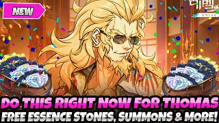 DO THIS RIGHT NOW FOR THOMAS  FREE ESSENCE STONES amp SUMMONS PREP THIS NOW Solo Leveling Arise [upl. by Behn696]