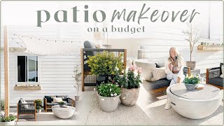 EXTREME PATIO MAKEOVER ✨ patio decorating ideas  outdoor patio transformation  DIY  on a budget [upl. by Lisle457]