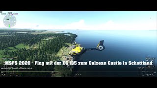 MSFS 2020 Flug mit dem Helikopter EC 135  Prestwick nach Culzean Castle und Parkanlagen Scottland [upl. by Elicec109]