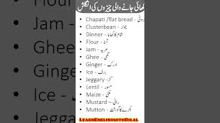 Learn Eatable Things in English with Urdu Translations  Vocabulary Lessonenglishfood vocabulary [upl. by Lig]