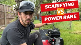 DIY Dethatching Your Lawn  Scarifier VS Power Rake  Cobra S40C Scarifier [upl. by Namus820]