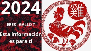 2024 PREDICCIONES PARA EL SIGNO DEL GALLO [upl. by Rehttam457]