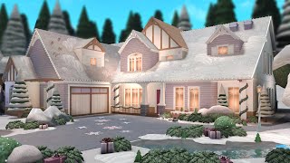 Building a Winter House in Bloxburg w Anix amp Faulty [upl. by Einnob]