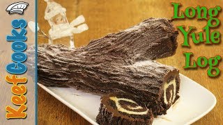 Long Yule Log  Christmas Chocolate Log [upl. by Kari]