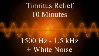 Tinnitus relief  10 minutes  1500 hz 15 kHz  White Noise [upl. by Tammie]