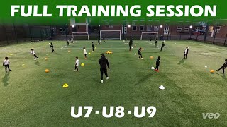 Full FootballSoccer Team Training Session ⚽️ U7  U8  U9 [upl. by Drahnreb]