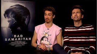 David Tennant amp Robert Sheehan on Being Scared of Social Media Bad Samaritan Interview [upl. by Brander639]