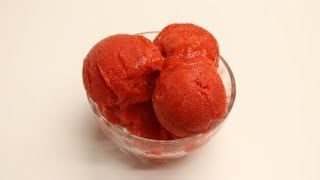 SORBET A LA FRAISE FACILE SANS SORBETIERE CUISINERAPIDE [upl. by Yras]