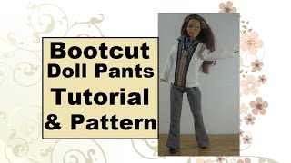 How to Make Boot Cut Pants for Dolls [upl. by Bohner]