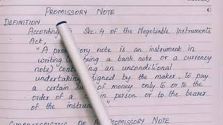 Promissory Note  Definition And Characteristics [upl. by Yttiy391]