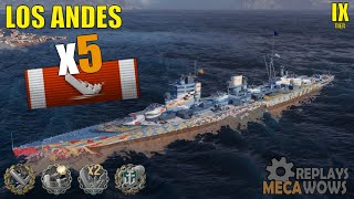 IX Los Andes Rank 5x Kills 152k DMG 2327 BXP  World of Warships Gameplay [upl. by Gordan]