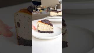 Would you try this Oreo cheesecake cheesecake basquecheesecake oreos recipe baking [upl. by Muscolo]