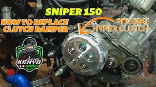 HOW TO REPLACE CLUTCH DAMPER  INSTALL PITSBIKE HYPER CLUTCH SNIPER 150  Y15ZR [upl. by Yajnas421]