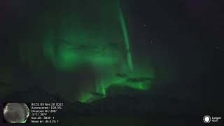 Dancing aurora highlight November 20th 2023  Lyngen North [upl. by Arlee]