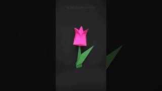 Easy Origami Tulip  How to Fold EasyOrigamiAndCrafts origami [upl. by Assennej]