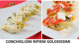 CONCHIGLIONI RIPIENI GOLOSISSIMI BICOLORE FILANTI IN 10 MINUTI PER LA VIGILIA DI NATALE CAPODANNO [upl. by Lavine]