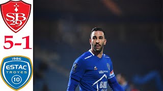 Brest VS Troyes 51 Extended Extended Highlights amp All Goals 2022  Satriano  Honorat  Rami [upl. by Goddart]