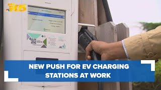 New push for EV charging stations at work [upl. by Namsu]