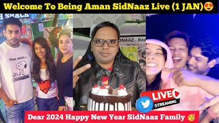 1 JAN Dear 2024 Happy New Year Celebrations with SidNaaz Family🥳♥️ Being Aman SidNaaz Fans Live [upl. by Rape319]