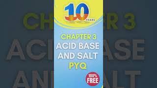 acid base and salts class 10 icse pyq  shorts youtubeshort icseclass10chemistry icseclass10 [upl. by Anwadal]