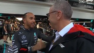 Lewis Hamilton interrupts Stefano Domenicali interview to make demand of F1 CEO [upl. by Shields]