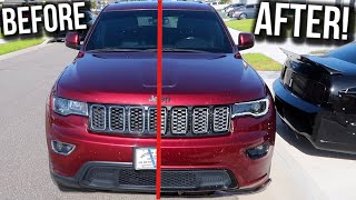 How to Make Your Base Jeep LOOK Like a TRACKHAWK New Headlights VLAND [upl. by Hewart]