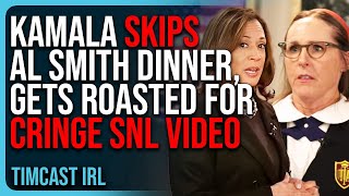 Kamala SKIPS Al Smith Dinner Gets ROASTED For CRINGE SNL Video [upl. by Ferrell]