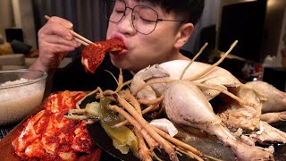 ASMR 먹방창배 토종닭백숙에는 실비김치 음식궁합특집 대박 레전드 먹방 Dak baeksuk mukbang 백숙 실비김치 [upl. by Mines]