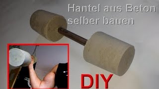 Hanteln selber bauen – Kurzhanteln selbst machen – DIY Hantel basteln  Beton Gewichte gießen [upl. by Luapnoj]