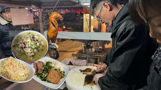 Chinese street food cooking videosPeking duck in 417 fried rice [upl. by Nillok453]