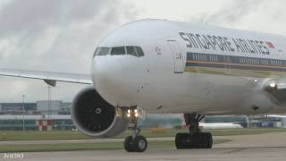 Singapore B777300ER 9VSWR at Manchester [upl. by Anderer]