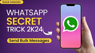 Whatsapp Broadcast Message  How to Send Bulk Message on Whatsapp in Hindi  AS Hacks [upl. by Suirtimed]