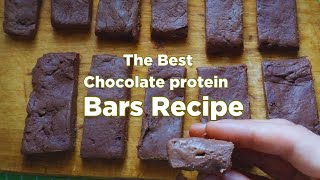 Homemade Chocolate Protein Bars Recipe Better Than Store Boughtchocolate proteinbars [upl. by Leidba709]