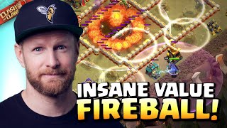 PROs get INSANE FIREBALL VALUE with this HIGH RISK setup Clash of Clans [upl. by Assirual859]