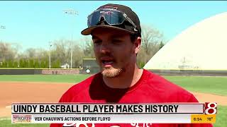 UIndy baseball player makes history [upl. by Zalucki845]