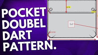 Pocket Doubel Dart Pattern  pattern making tutorial  Winda Cad Tutorial [upl. by Fleisher]