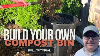 Make QUICK Compost in a Trash Can  Its SUPER EASY [upl. by Aisetra]