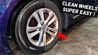 HOW TO CLEAN CAR WHEELS RIMS Cheap and Easy [upl. by Nowujalo408]