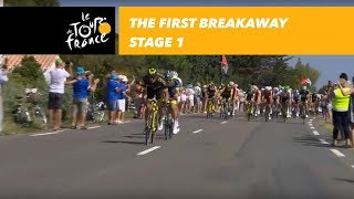 The first breakaway  Stage 1  Tour de France 2018 [upl. by Martz]