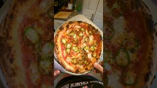 CHEESY SPICY FRESH JALAPEÑO CONFETTI PEPPERONI PIZZA ON CRISPY SOURDOUGH pizza asmr food shorts [upl. by Terry]