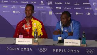 Jordan Alejandro Diaz Fortun Wins Triple Jump Gold For Spain In Paris Press Conference [upl. by Peters384]