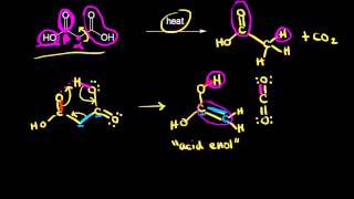 Decarboxylation  Carboxylic acids and derivatives  Organic chemistry  Khan Academy [upl. by Ahusoj]