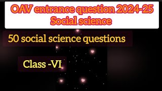 OAV entrance questionsclass 6socialscience oav question educationalvideo subscribe [upl. by Wahkuna]