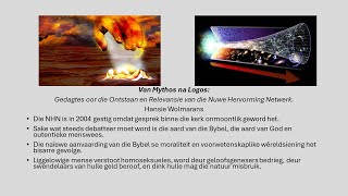 Van Mythos na Logos Gedagtes oor die ontstaan van die Nuwe Hervorming Netwerk Hansie Wolmarans [upl. by Ronym466]